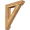 Ekena Millwork Traditional Slat Rough Sawn Bracket w/ Offset Brace, Western Red Cedar, 8"W x 38"D x 44"H BKT0806X38X44TRA06RWR - alternate 1